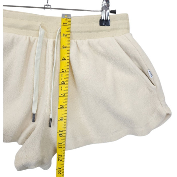 Feat Blanket Blend Pull On Shorts Drawstring Waist Pockets Women S Beige Comfy - Picture 3 of 10